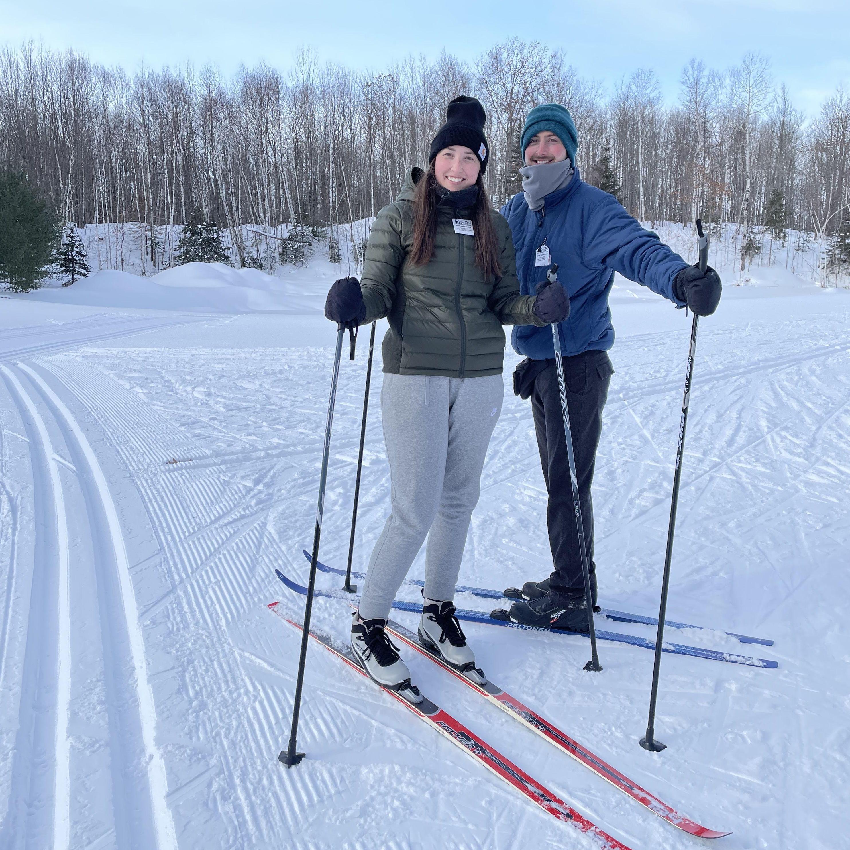 Miranda's first time skiing