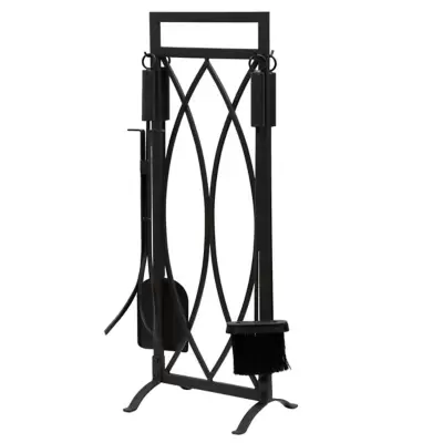 Fireplace 3-Piece Tool Set in Black