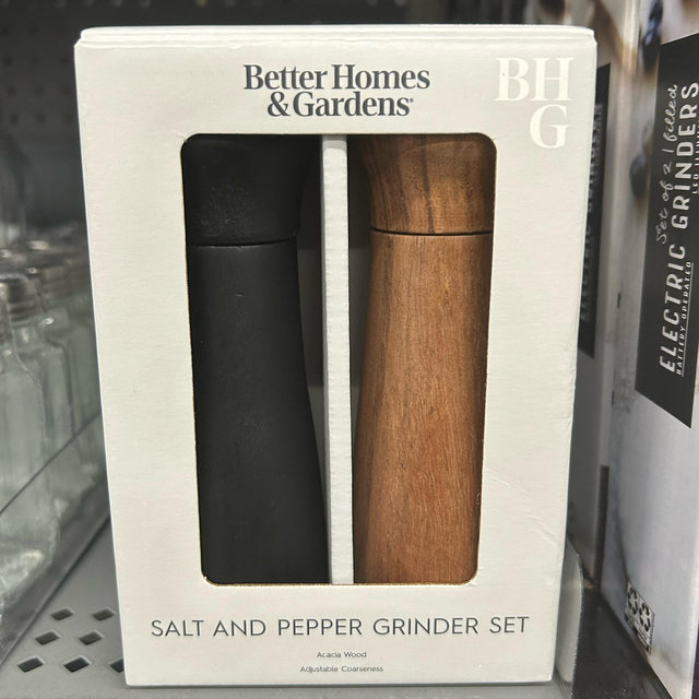 Better Homes & Gardens Adjustable Coarseness Salt & Pepper Mill Set