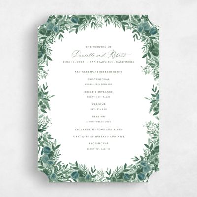 White Ticket Wedding Program - Chai