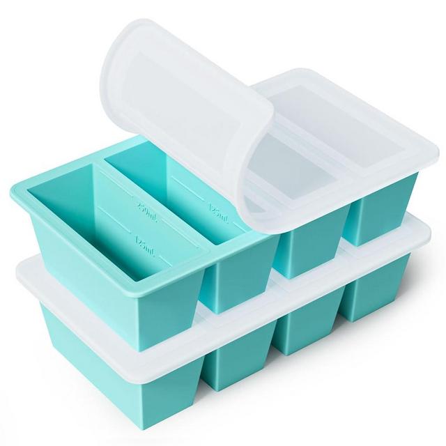 Silicone Freezer Tray for Soup Cube: GGOW Silicone Freezing Tray for Broth Sauce Storage - Freeze 250mL 125mL Souped Portion