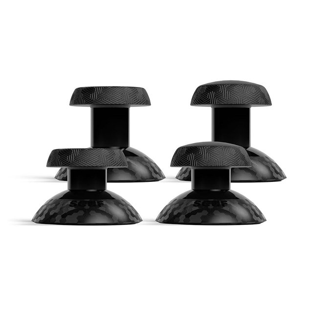 SCUF Valor PRO Thumbstick Replacement Kit – 1 Short Concave, 1 Short Domed, 1 Long Concave, 1 Long Domed, Easy to Swap, Durable – Black