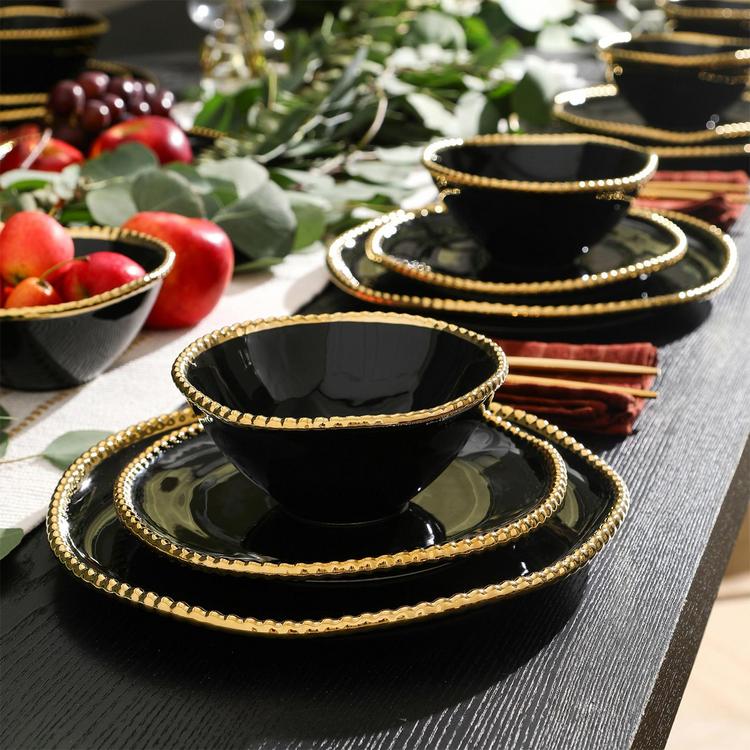 Stone Lain, Christian Siriano Akoya 12-Piece Dinnerware Set
