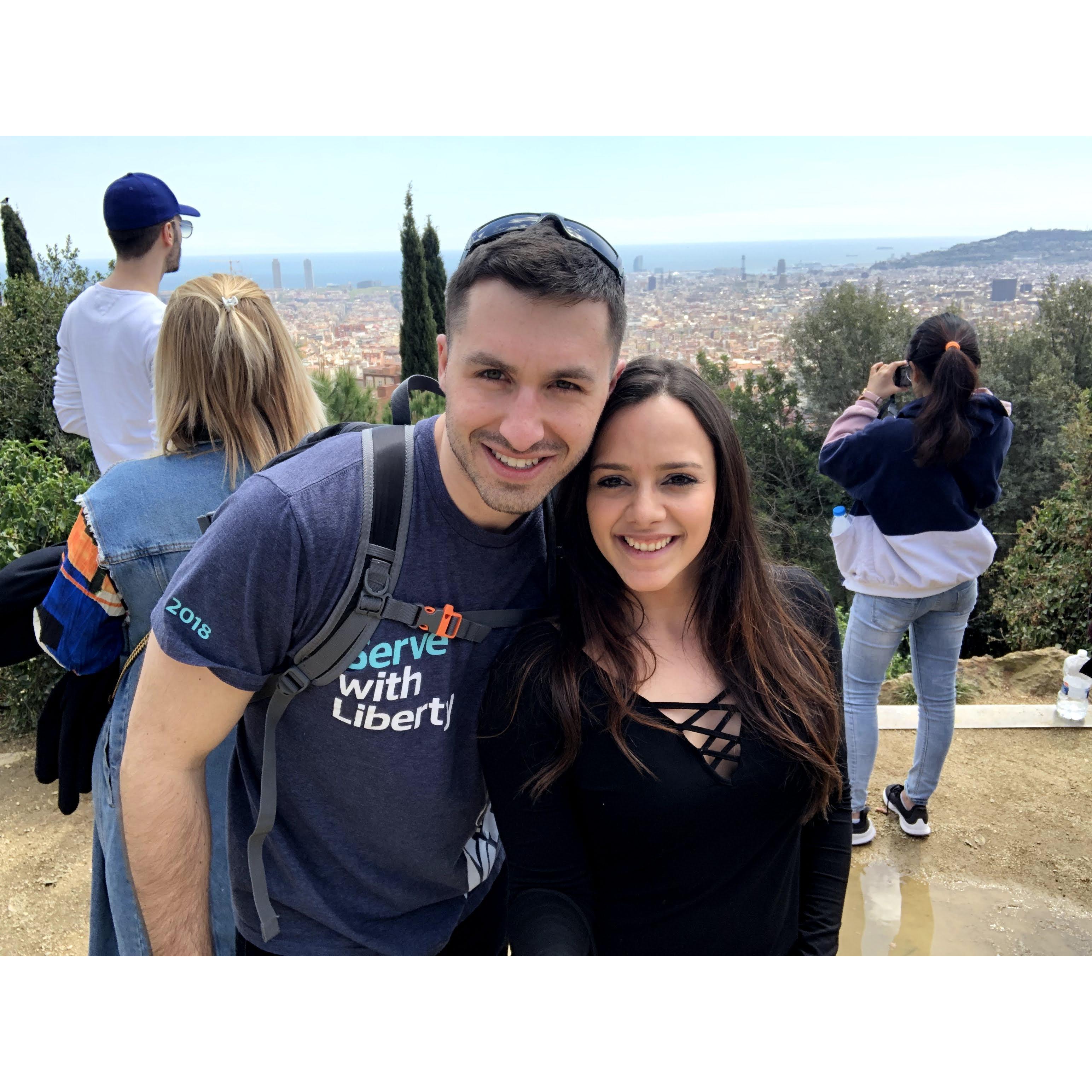April 2019- Gabby took Evan to one of her all time favorite cities- Barcelona! Good thing we invested in a selfie stick!