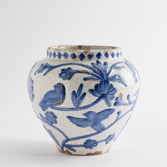 Montrose Vase, Blue/White