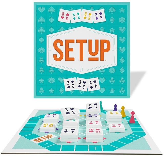 SetUp Board Game - An Innovative Twist on Rummy for Fun-Filled Game Nights! Family Strategy Game for Kids & Adults, Ages 8+, 2-4 Players, 25 Minute Playtime, Made by Bezzerwizzer