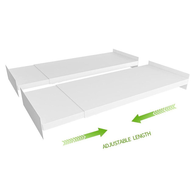 SOFRON Expandable Closet Shelf Organizer, Adjustable Shelves Organizer, Storage Shelving Rack DIY Divider RV Separator for Cabinet Pantry Wardrobe Cupboard Kitchen, 2 Pack, Large