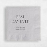 Wedding Napkin - Best Day Ever