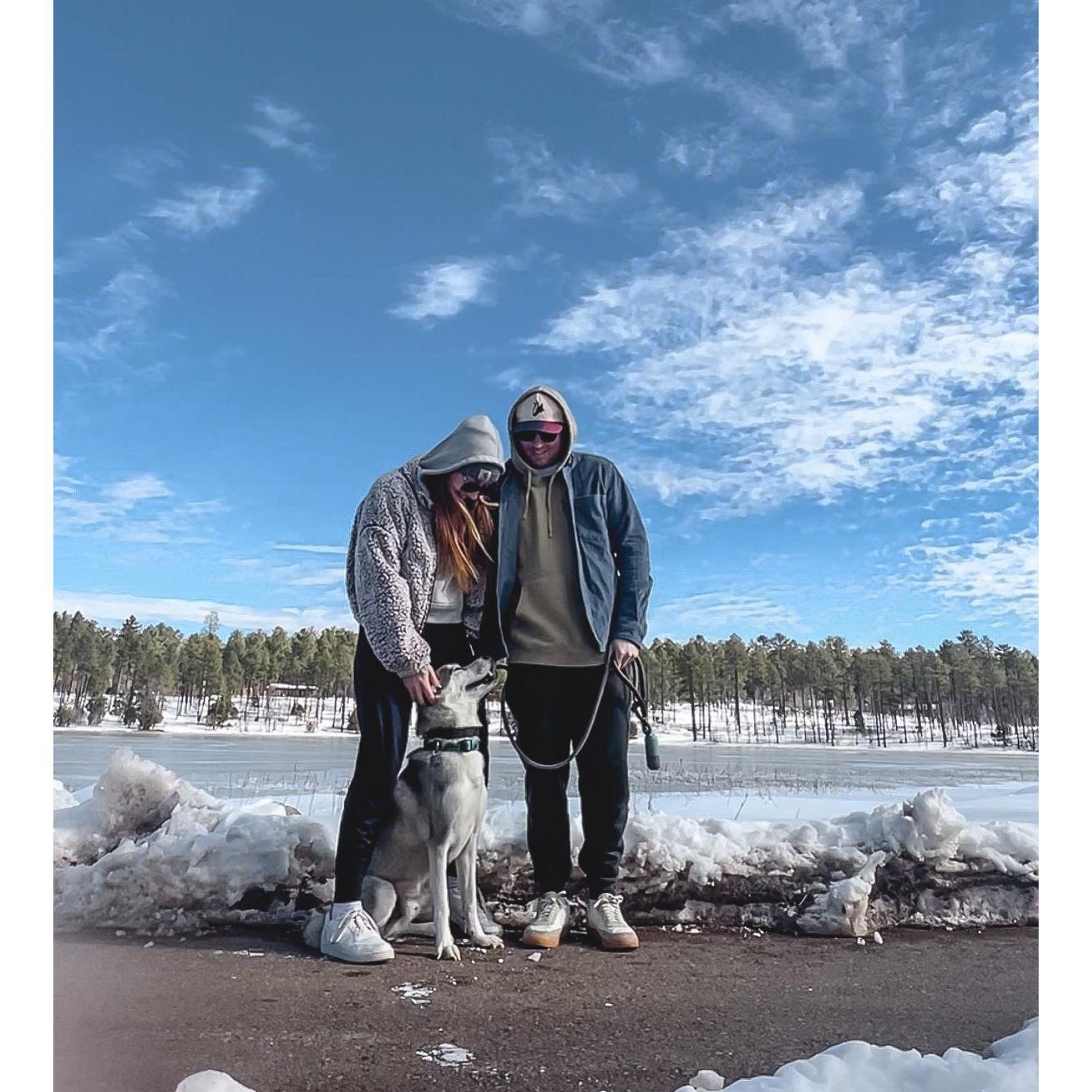 Show Low, AZ 2023- Dak's first time in the snow