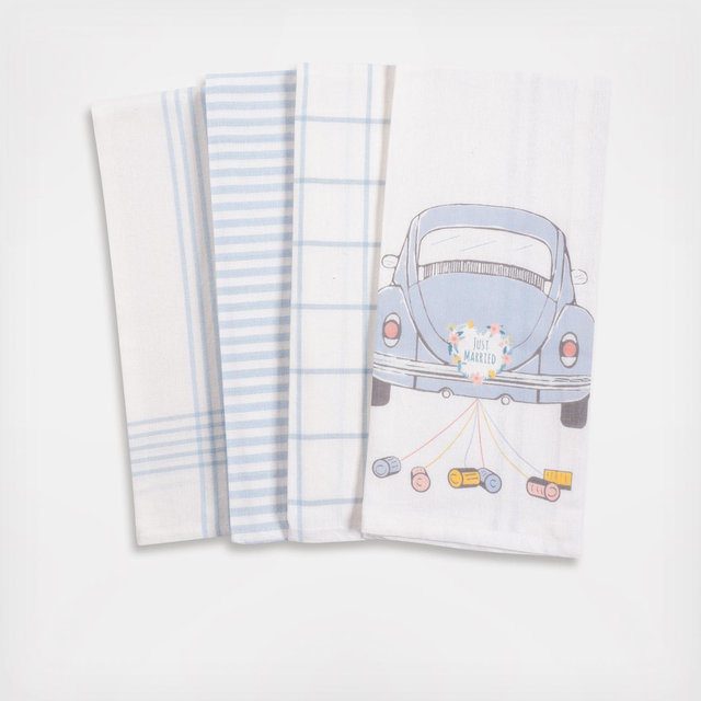 KAF Home, Just Married Kitchen Dish Towel, Set of 4 | Zola