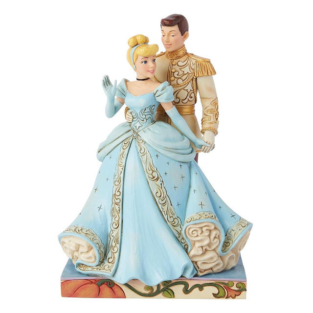 Enesco Disney Traditions Collection by Jim Shore Cinderella and Prince Charming Figurine- Stone Resin Hand Painted Crafted Collectible Disney Princess Figurines Home Decor Statue, 7.68 Inch