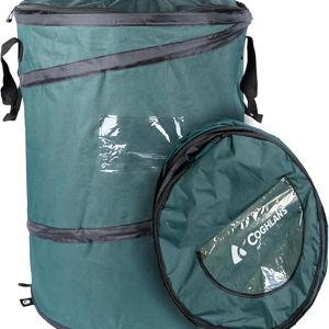 Coghlan's Deluxe Durable Pop-Up Trash Can – Collapsible Garbage Bin with Zippered Lid, Bag Clips, and Anchoring Points for Camping, Home, and Outdoor Use – 29.5 Gallon