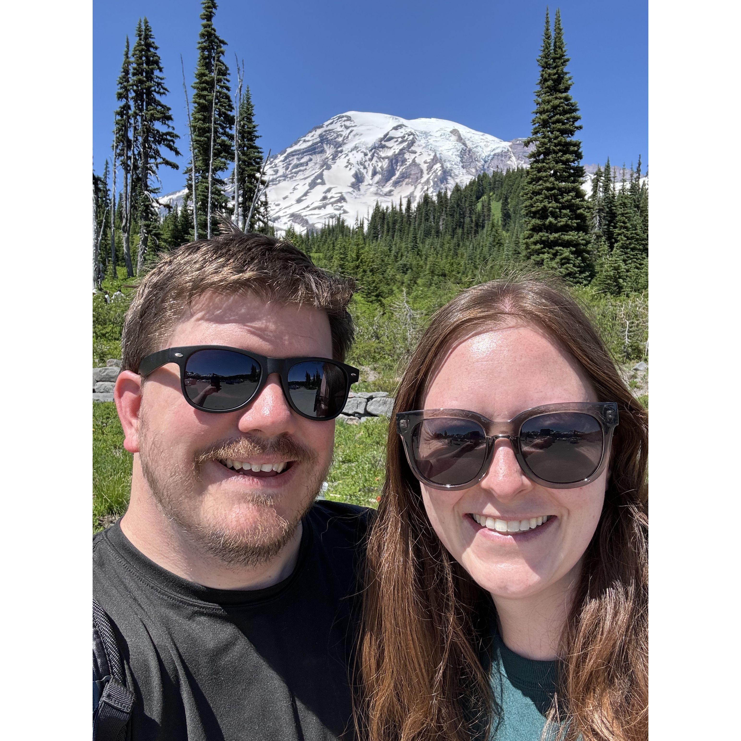 Josiah's first time visiting the Pacific Northwest and seeing a "real" mountain.