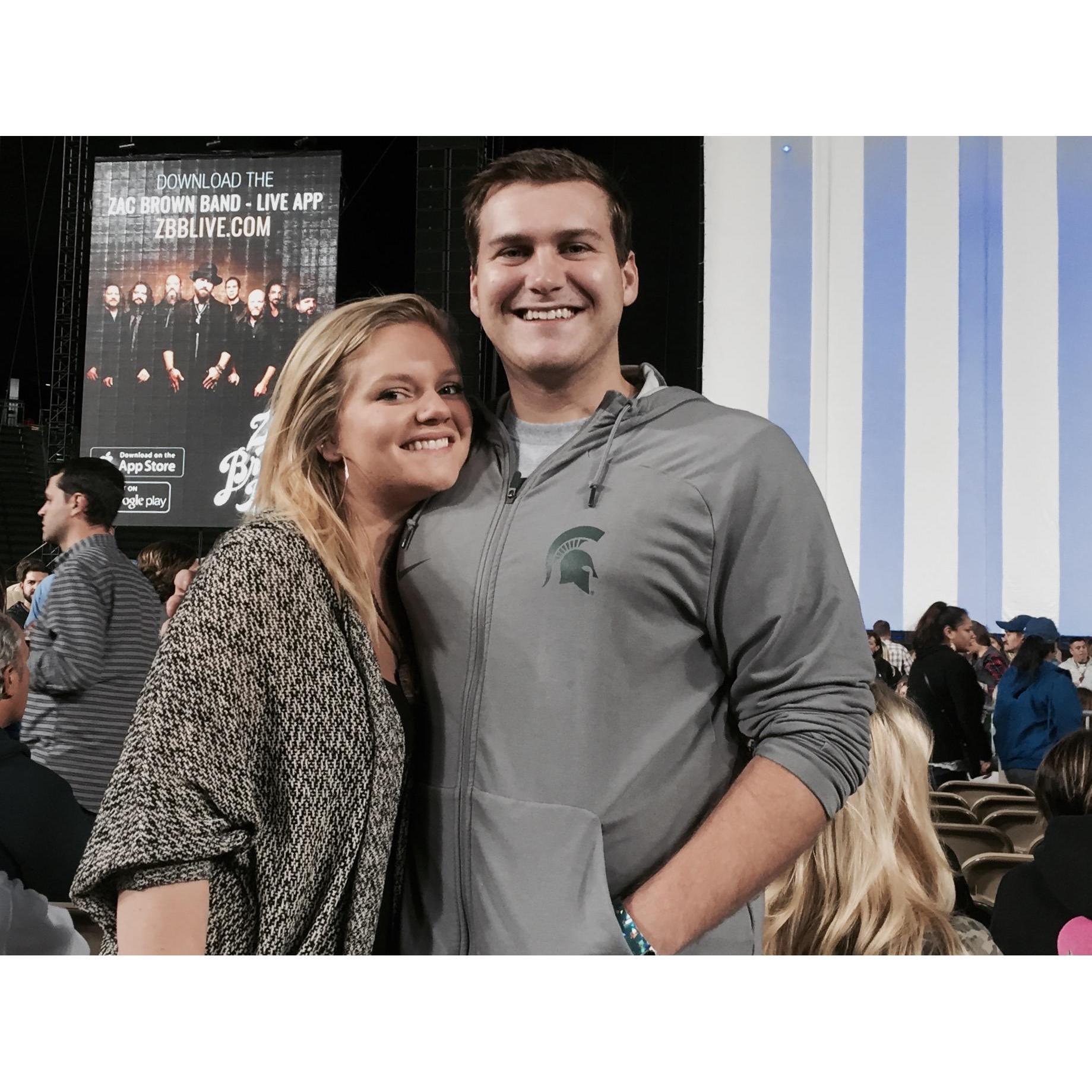 Our fist concert together. Zac Brown Band in Chicago 2015