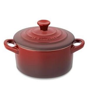 Le Creuset Stoneware Mini Round Cocotte, Red