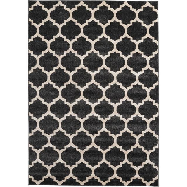 Trellis Philadelphia Black/Beige 7' 0 x 10' 0 Area Rug