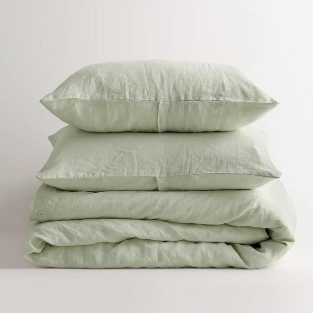 Linen Duvet Cover Set | Quince / sage/ queen