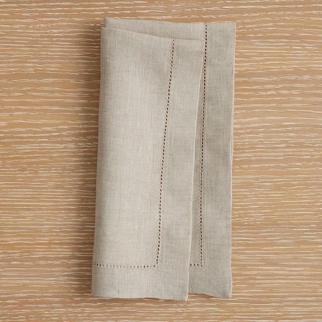 Belgian Linen Napkins - Set of 12 in Flax