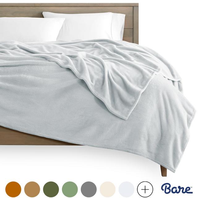 Bare Home Ultra Soft Microplush Velvet Blanket - Luxurious Fuzzy Fleece Fur - All Season Premium Bed Blanket (Full / Queen, White)