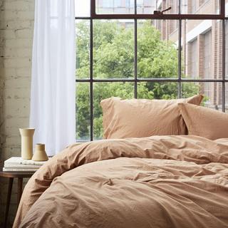 Organic Crinkled Percale Duvet Cover