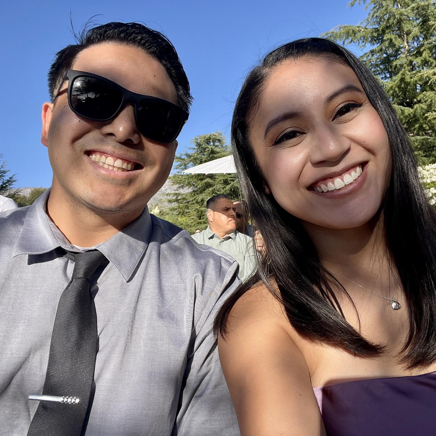 The first wedding we attended together