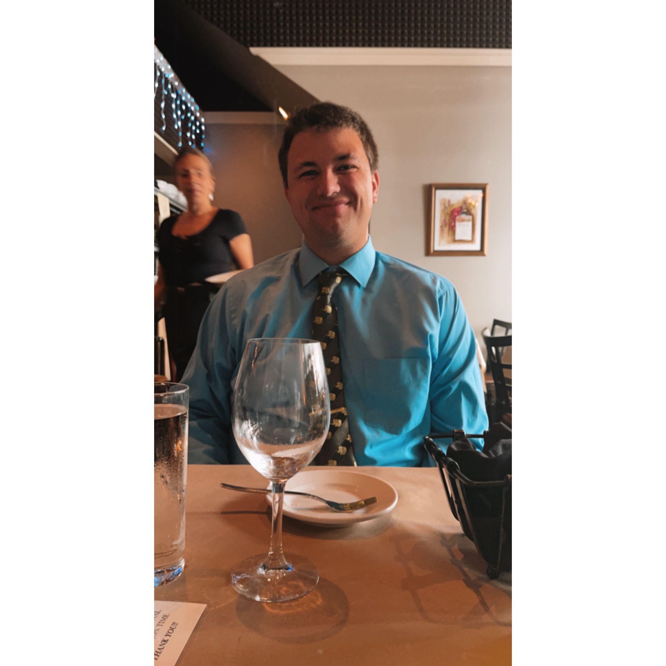 Our first dress up date at our now favorite resturant Rustica.