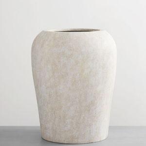 Artisan Hand Painted Earthenware Planter, Tall - 16"diam.