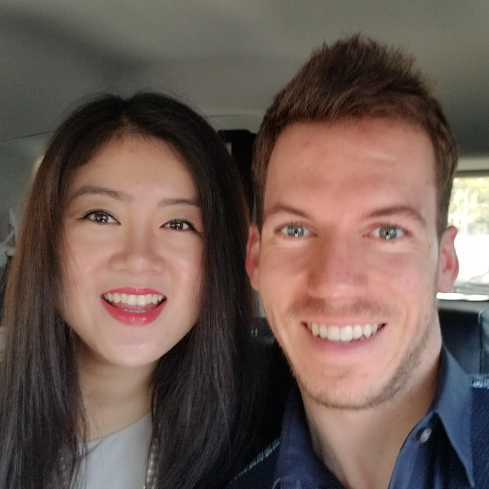 In the car on our way to Charles' birthday lunch! Oct 6, 2017