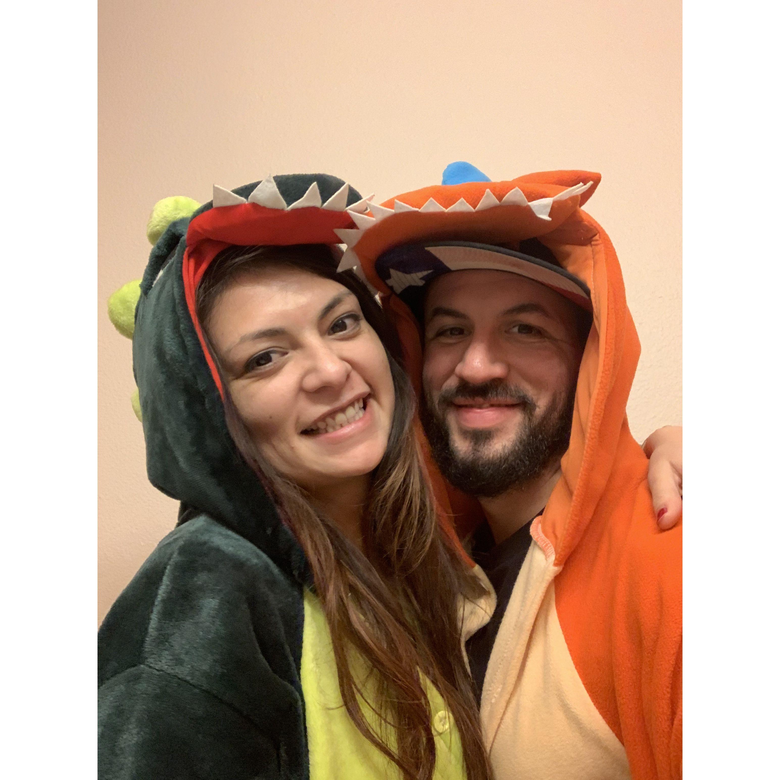 Two silly dinosaurs