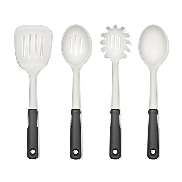 OXO Good Grips 4-Piece Nylon Utensil Set – Oat, Non Toxic Cooking Utensils