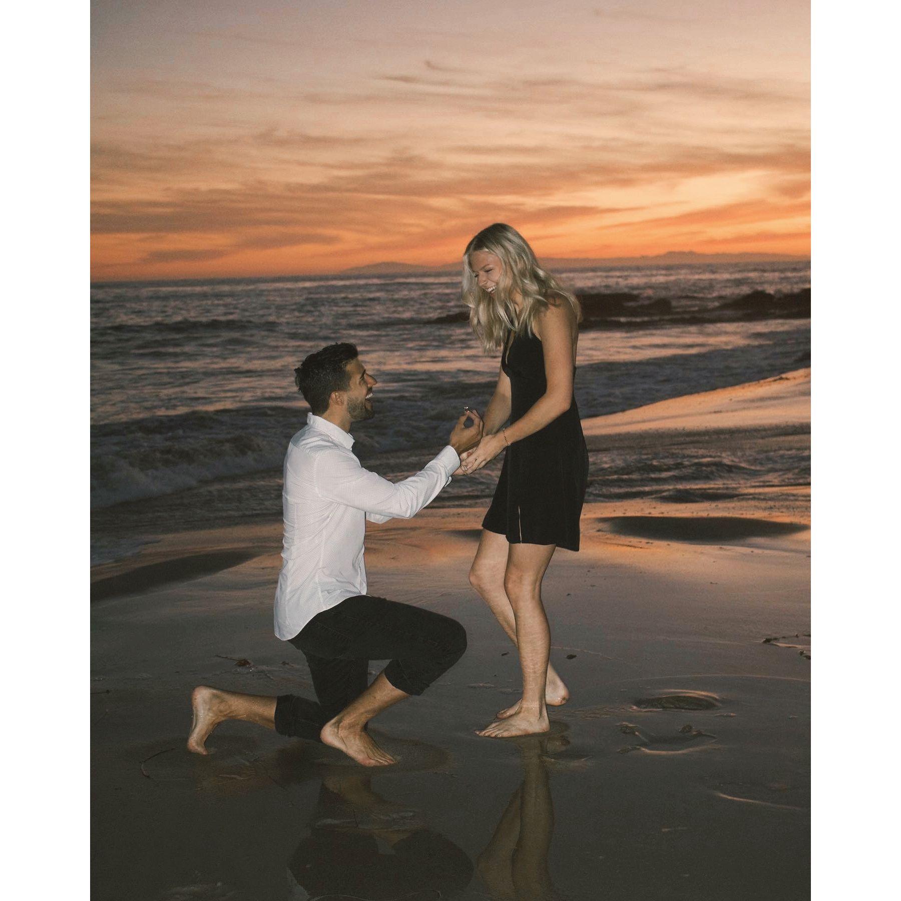 Kevan's perfect sunset proposal in Laguna Beach