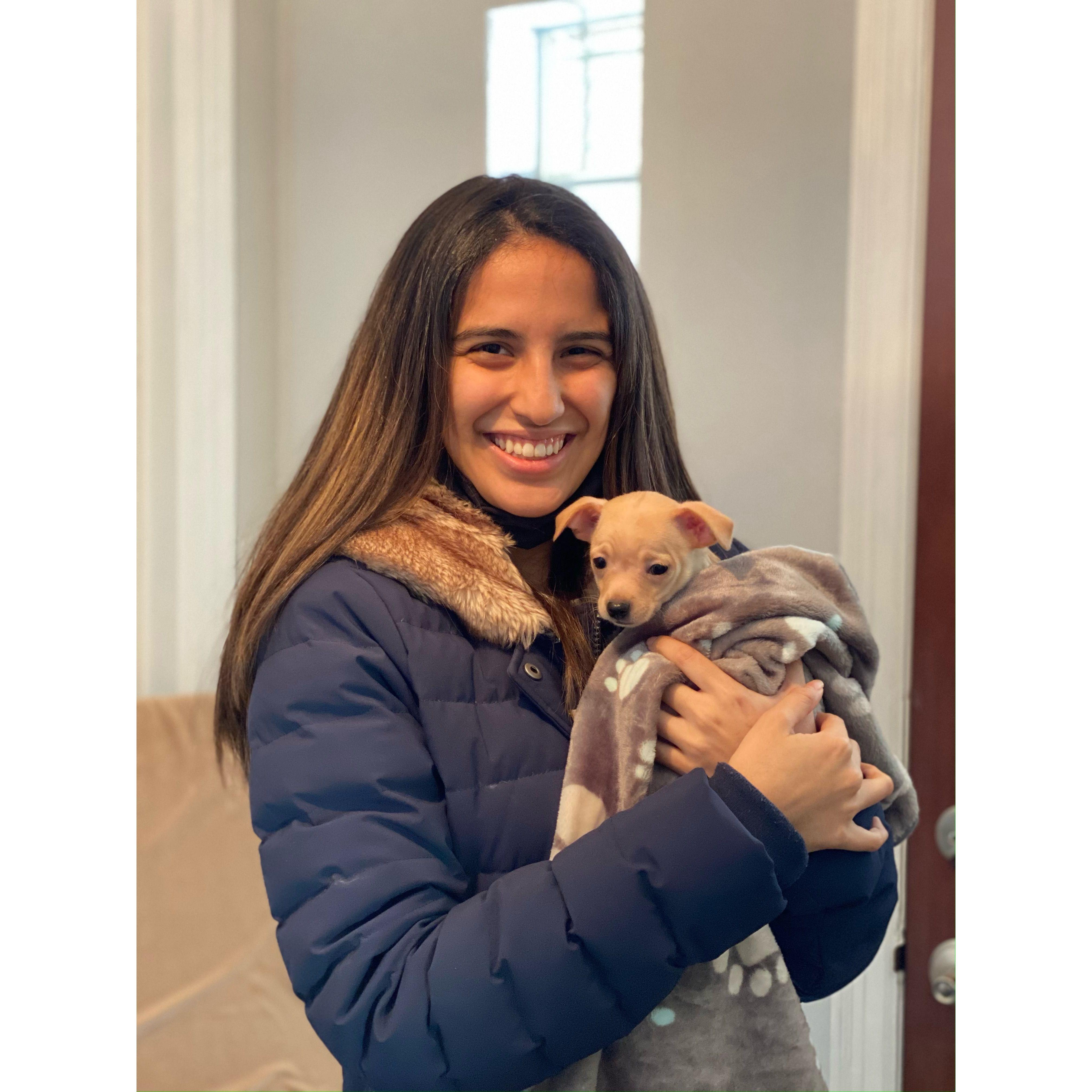 February 14, 2021: A Valentine's Day to remember. 2-month old Louis comes home to his new family.