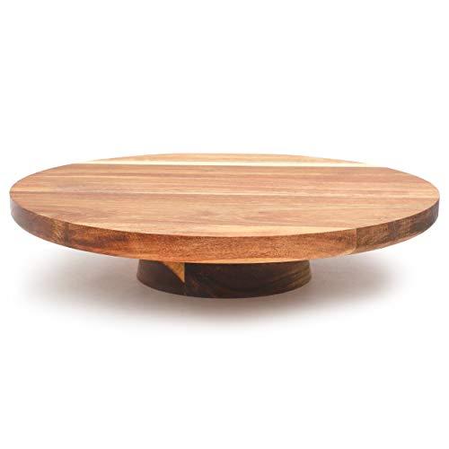 Acacia Wood Cake Stand for Weddings and Parties (12.75 in)