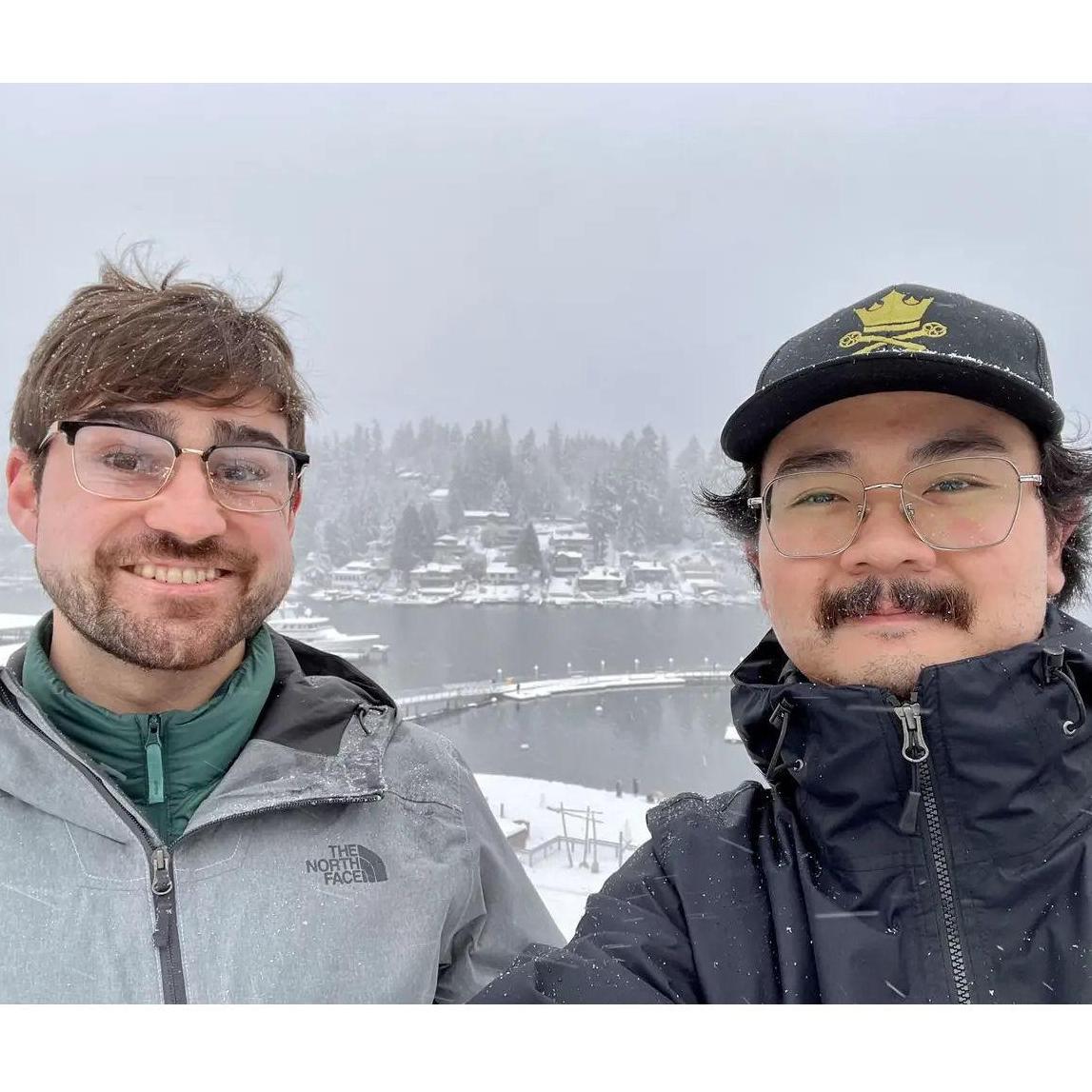 Snowy day at Meydenbauer Park, 2021