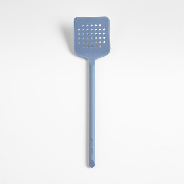Crate & Barrel Slate Blue Silicone Turner Spatula
