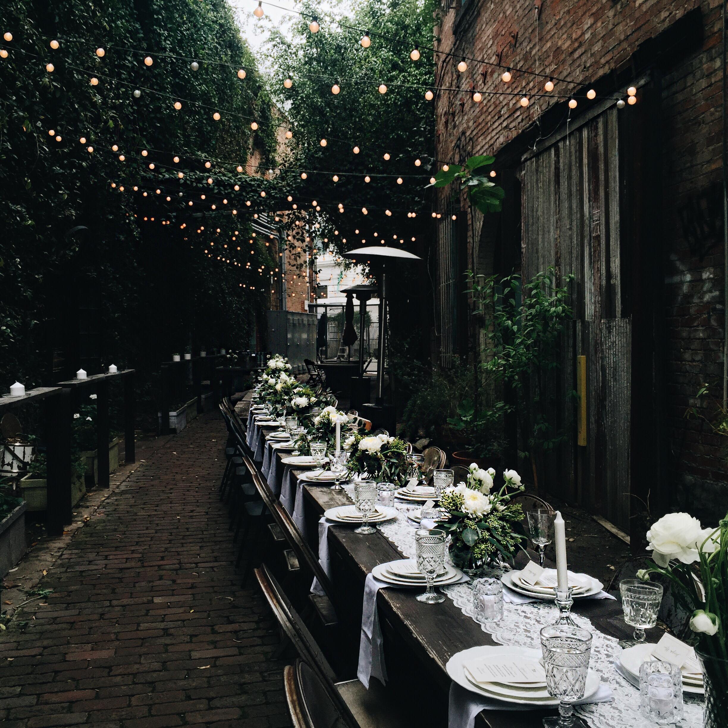 My vision came to life for the setting and decor of our engagement dinner.