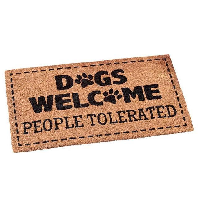 Collections Etc Dogs Welcome People Tolerated Funny Front Door Coco Mat