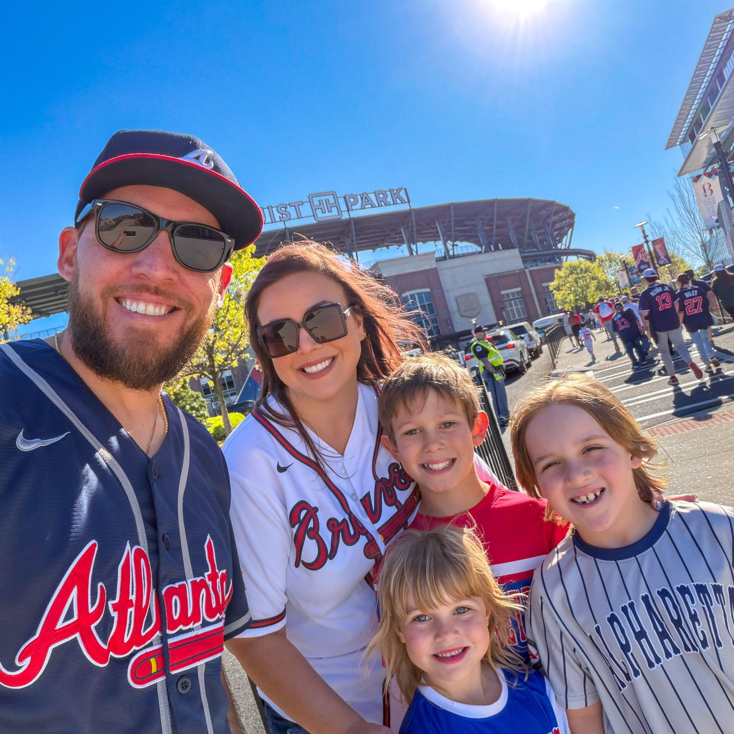 Our beautiful family at the Braves game