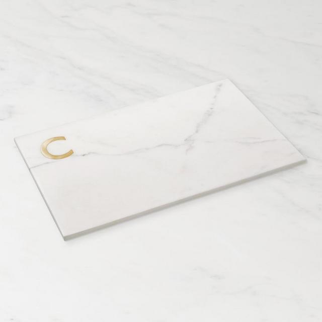 Marble & Brass Monogram Board, C