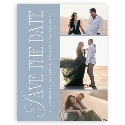 Powder Blue Wedding Digital Save the Date - Thisbe Multiphoto
