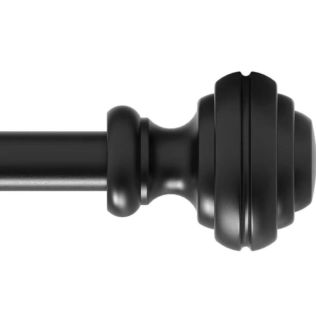 Curtain Rods for Windows 16-116 inch,3/4 inch Heavy Duty Adjustable Decorative Curtain Rod with Modern Finials,Window Rods for Bedroom, Living Room,Patio and Kitchen
