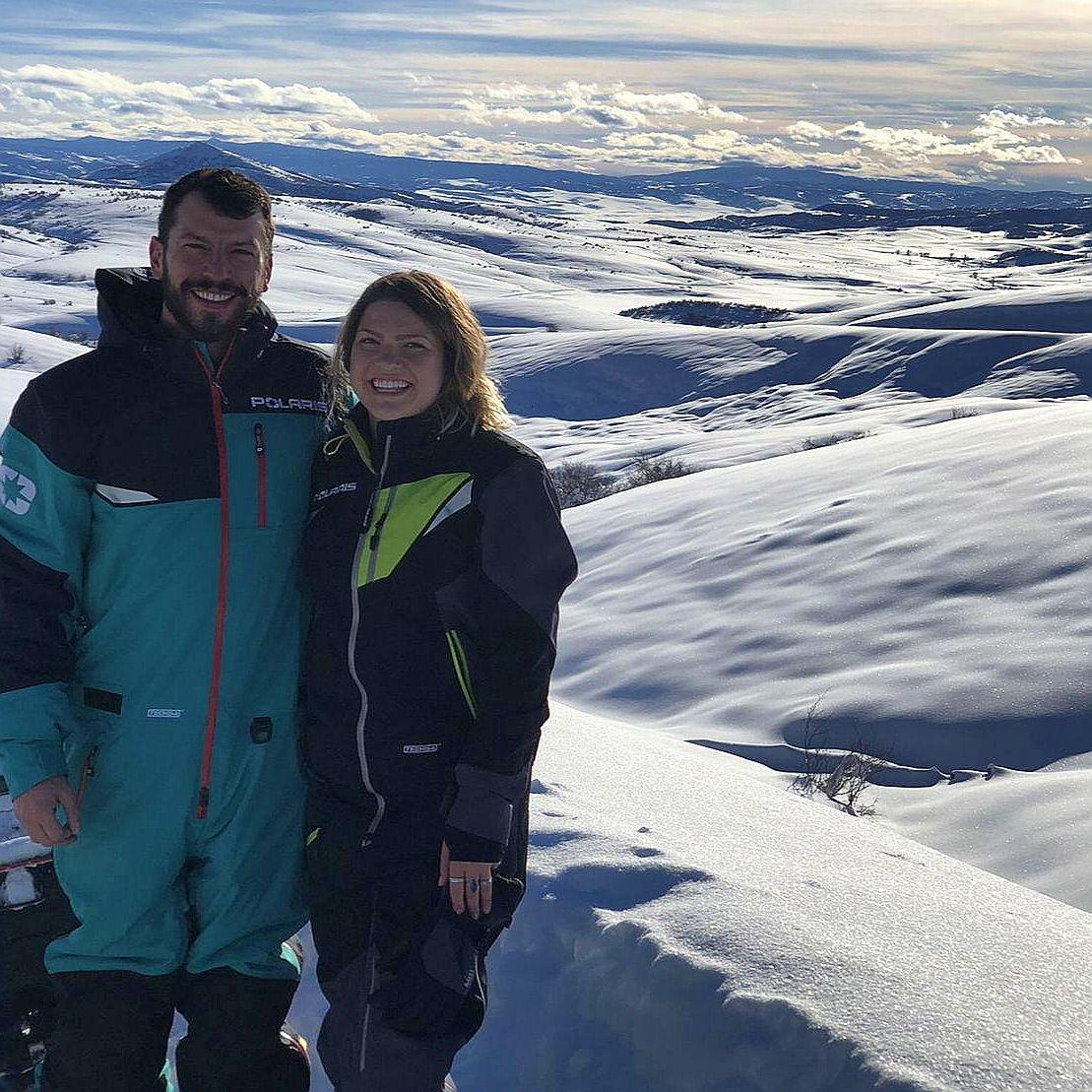Talk about an absolutely epic 2nd date. Snowmobiling in Steamboat, CO was quite the way to set a tone, Cory.
