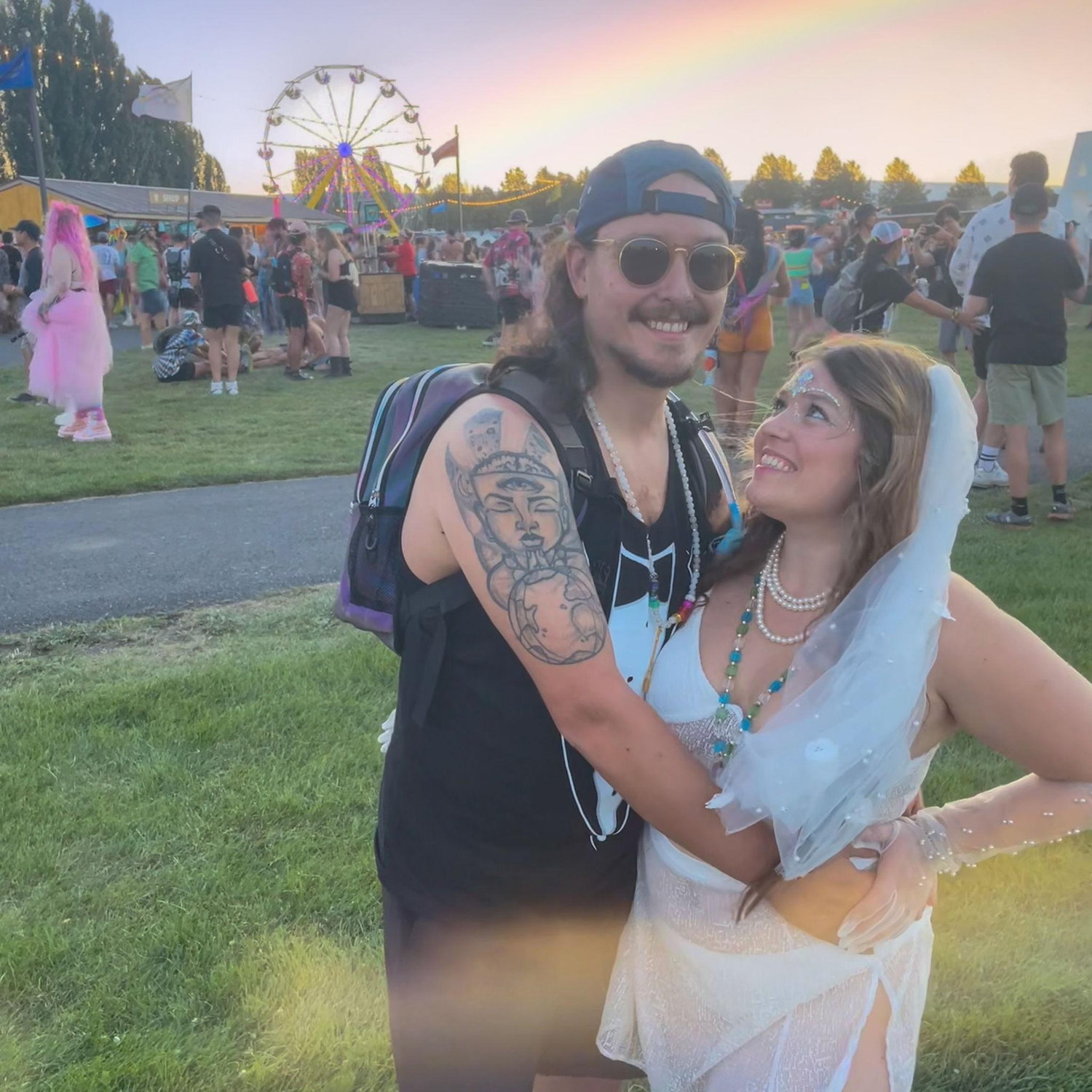 When we had a pretend Festival wedding