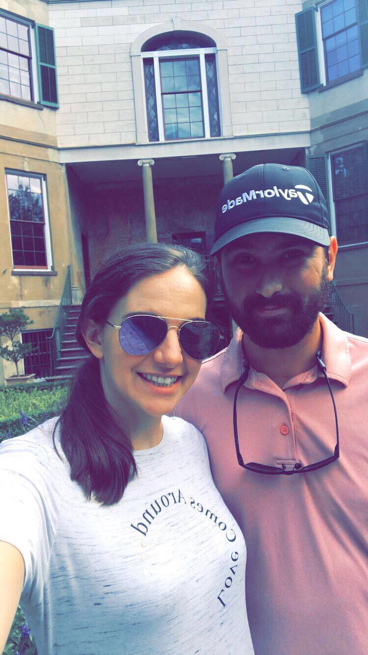 Being tourists at Owens-Thomas house in Savannah