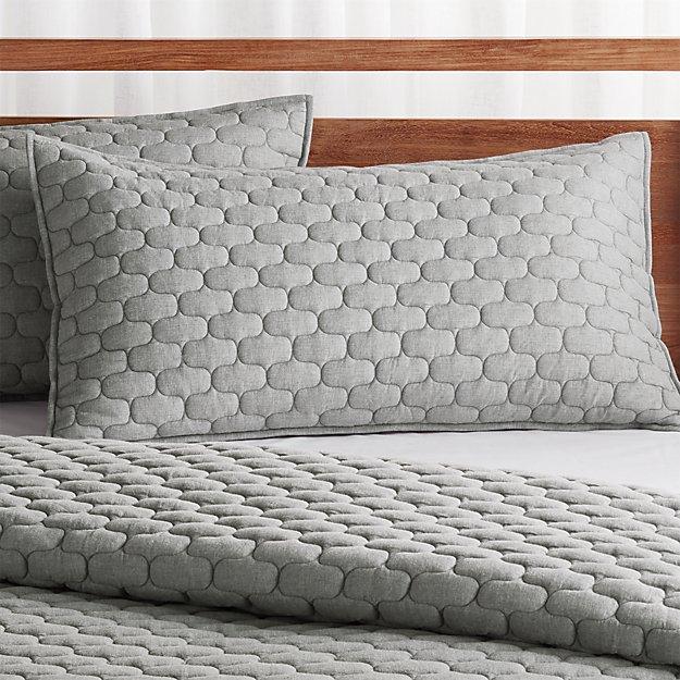 Fontaine Grey Cotton King Sham