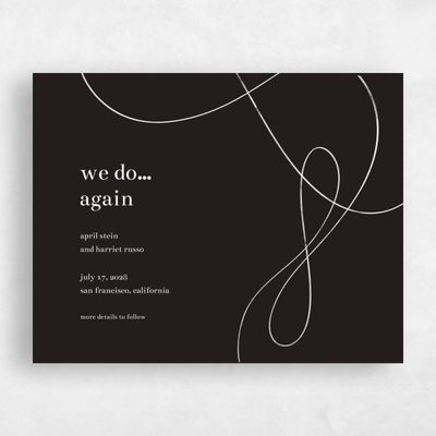Black Wedding Save the Date - Powell Vow Renewal