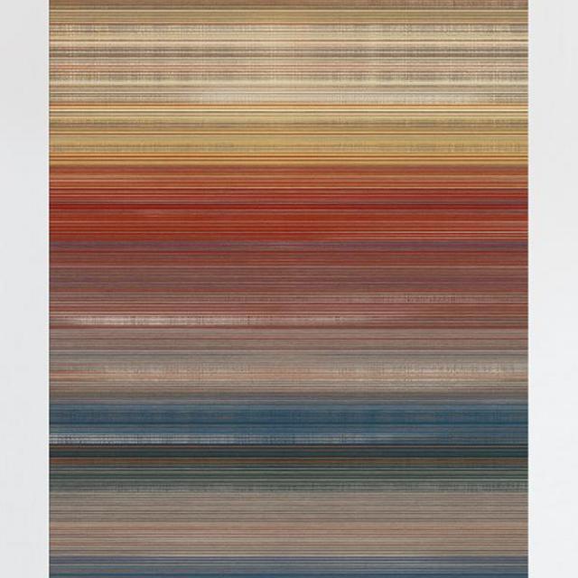 Linear Striped Multicolor Rug, 2.5'x7'
