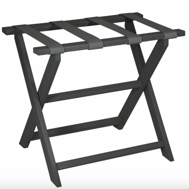Luggage Rack- Black Frame with Black Toile Straps