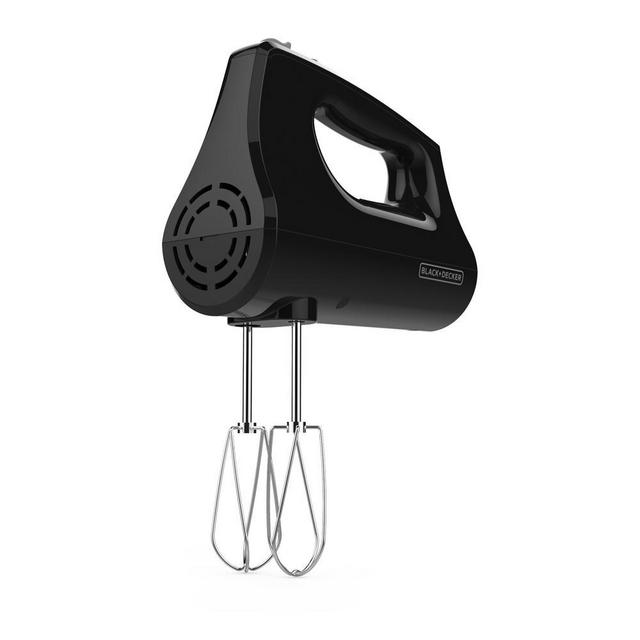 5-Speed Black Hand Mixer with Turbo Boost