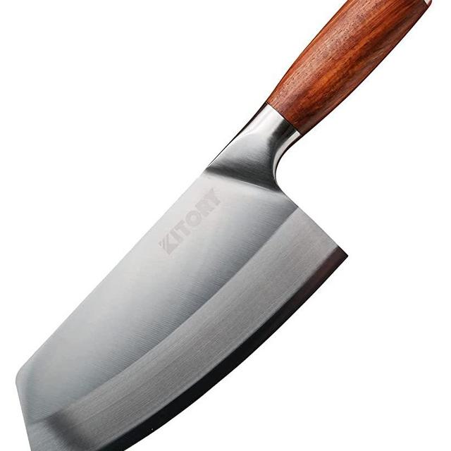 Cleaver Knife- Chopping Knife 8"- Super Sharp German Stainless Steel Kitchen Chinese Chef Knife - Pearwood Handle - Gift Box Included